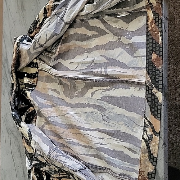 Vintage Sparkle Disco Style Jacket by Elementz black brown cream size L - Picture 7 of 12